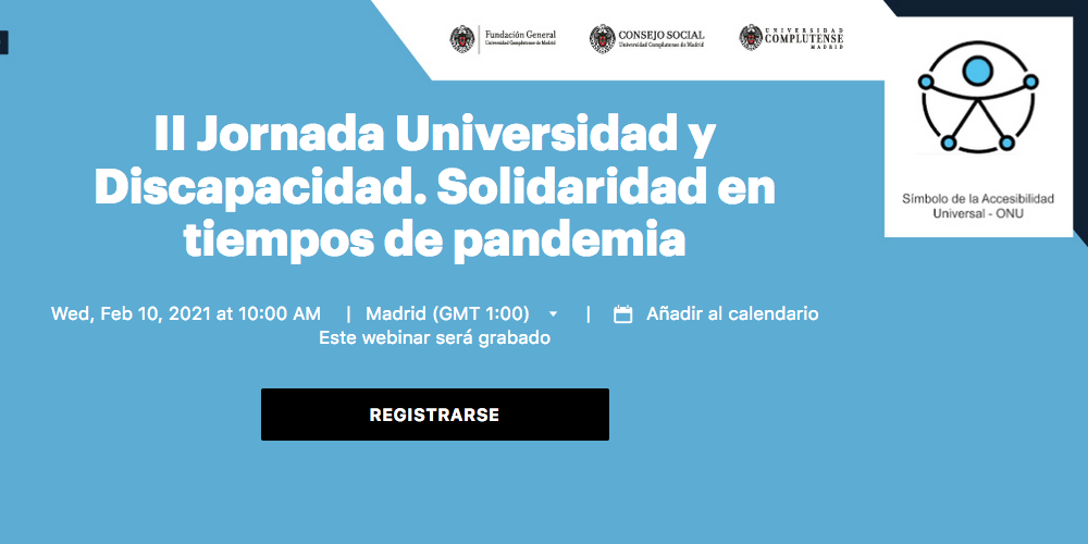 II Jornada Universidad y Discapacidad. Solidaridad en tiempos de pandemia